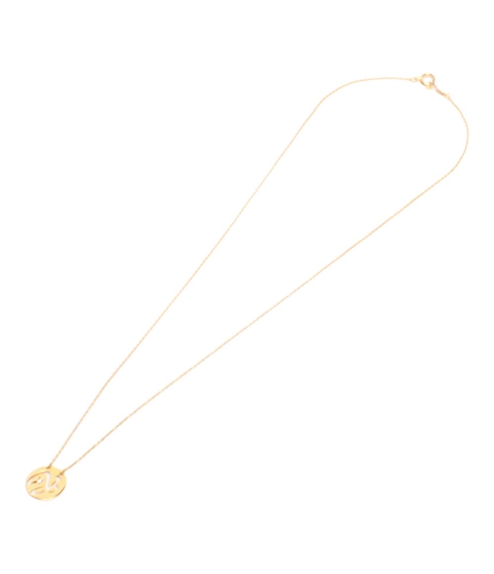 【中古】 美品 スタージュエリー ネックレス K18 ダイヤ 0.01ct イニシャル Y レディース STAR JEWELRY