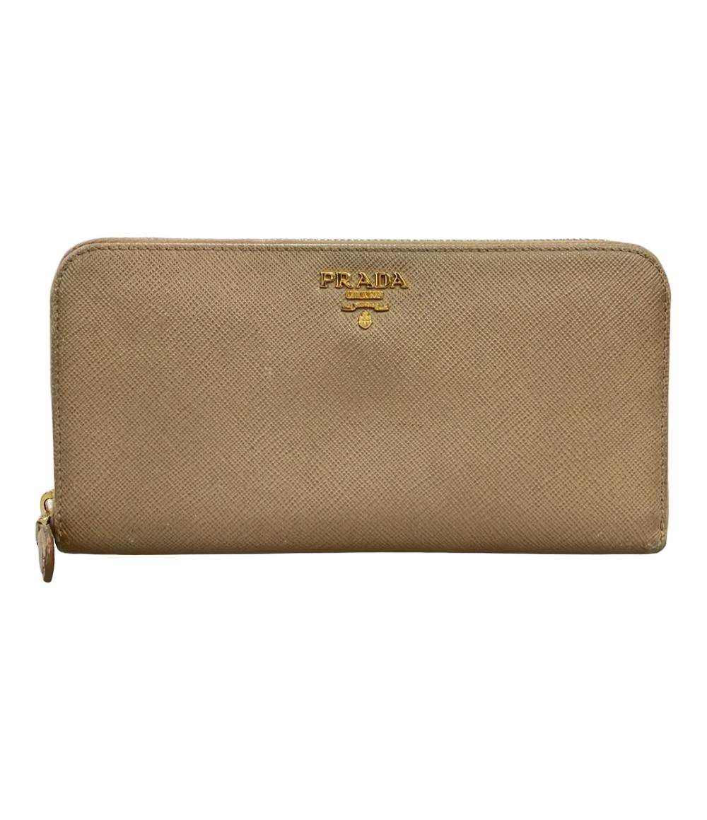 【7%OFFクーポン&500円OFFクーポン15日0時〜18日23:59迄】【中古】 プラダ ラウンドファスナー長財布 1ML506 QWA F0770 レディース PRADA