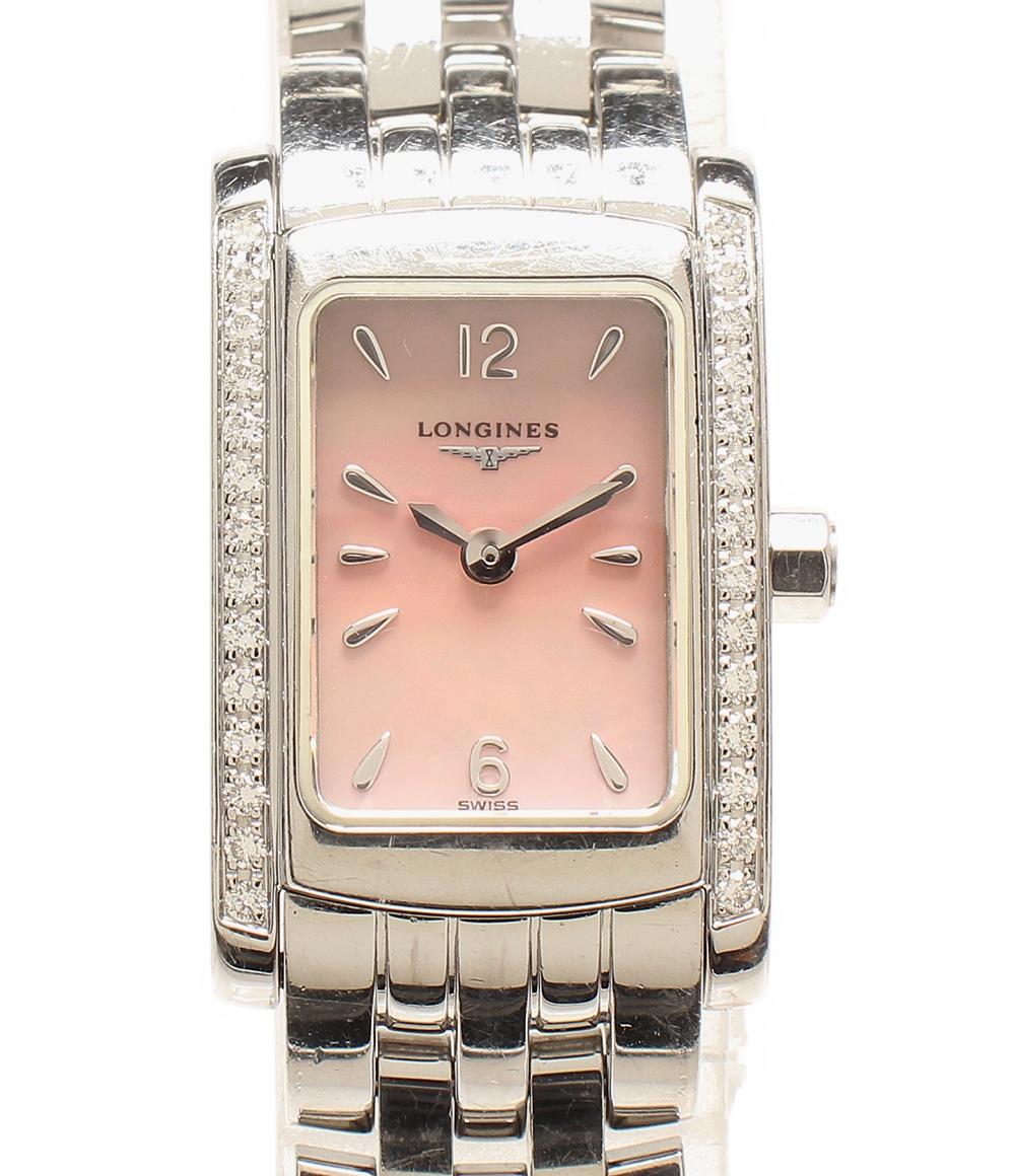 【先着クーポン27日1:59迄】【中古】 ロンジン 腕時計 クオーツ ピンク L5.158.0 レディース LONGINES