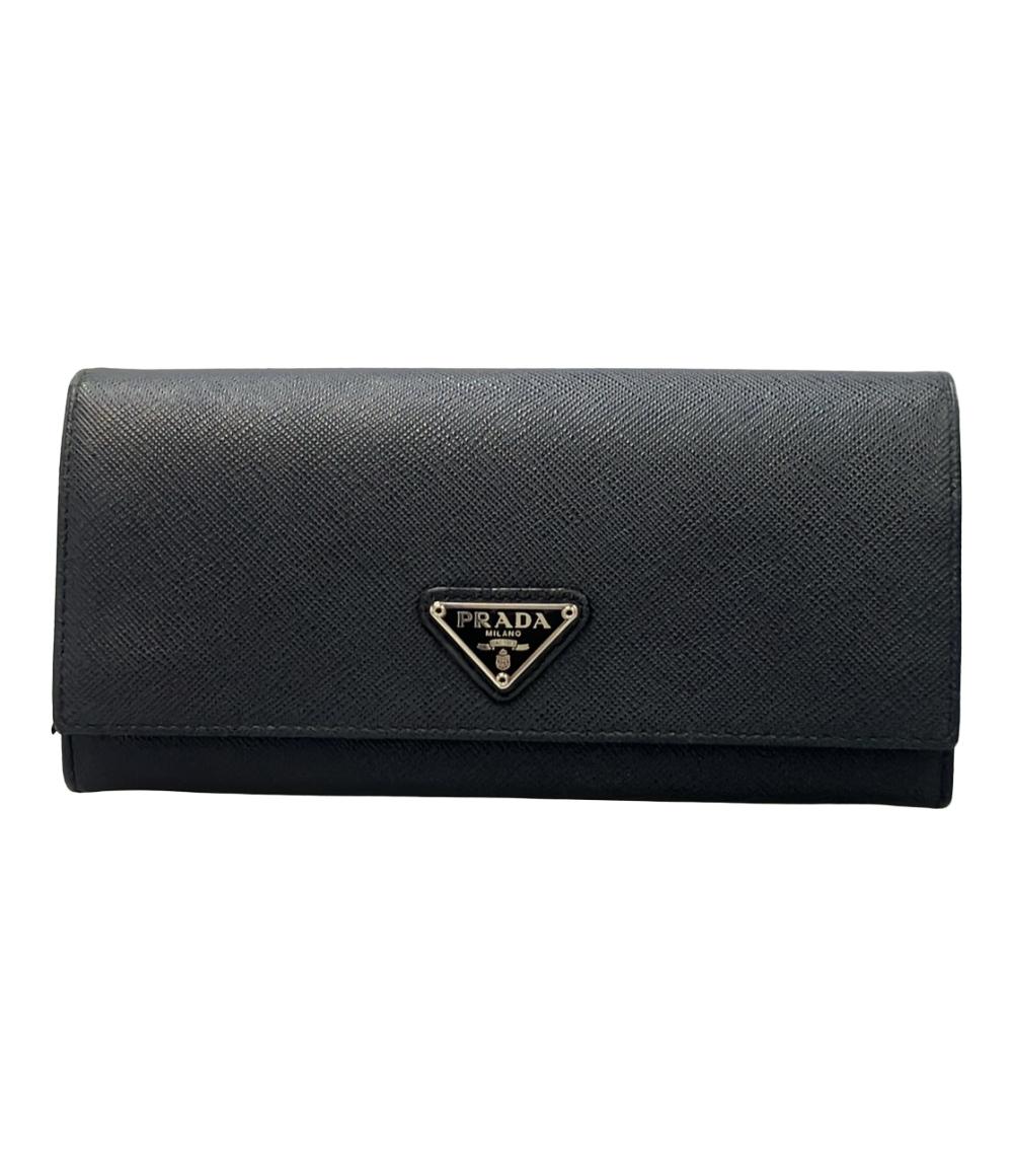 【7%OFFクーポン&500円OFFクーポン15日0時〜18日23:59迄】【中古】 プラダ 長財布 サフィアーノトライアングル 1MH132 レディース メンズ PRADA