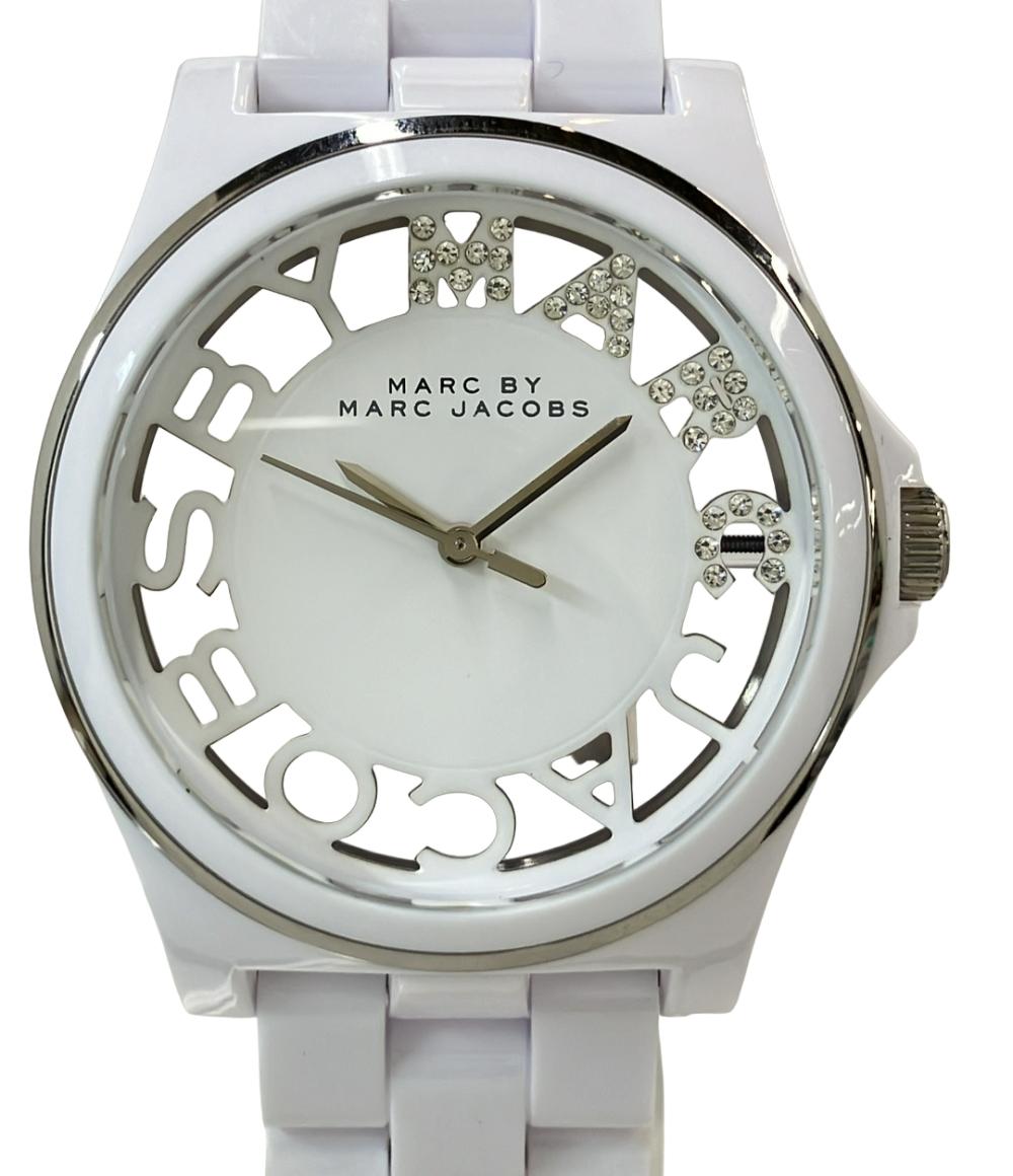 【先着クーポン11日1:59迄】【中古】 マークバイマークジェイコブス 腕時計 クオーツ ホワイト MBM4571 メンズ MARC BY MARC JACOBS