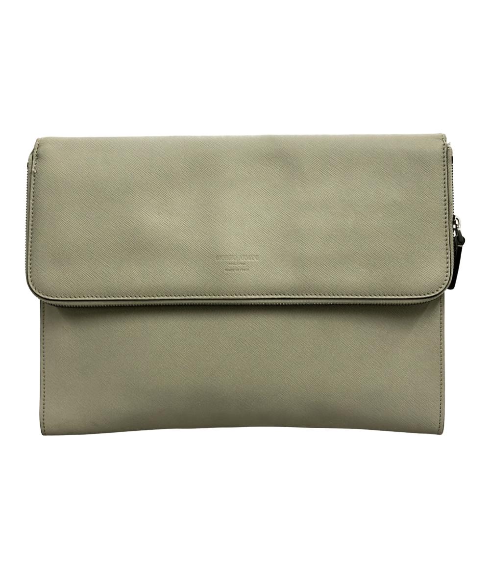 【全品5%OFFクーポン30日23:59迄】【中古】 ジョルジオアルマーニ クラッチバッグ サフィアーノ レザー レディース GIORGIO ARMANI
