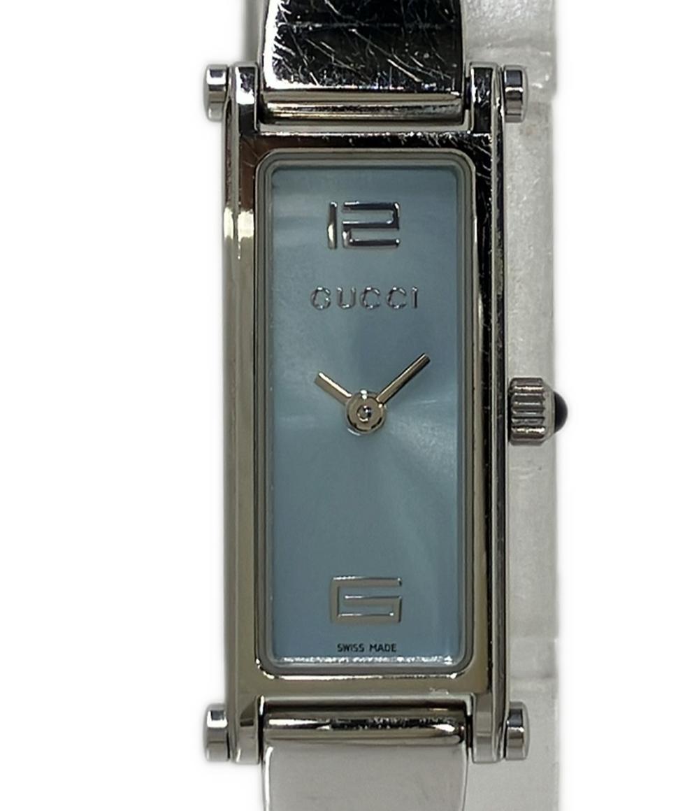 【全品P5倍×先着30名様全品5%OFFクーポン1日23:59迄】【中古】 グッチ 腕時計 クオーツ 水色 1500L レディース GUCCI