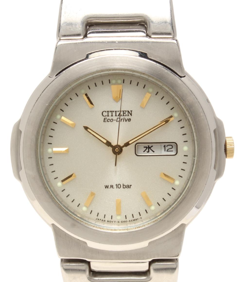 【先着クーポン27日1:59迄】【中古】 シチズン 腕時計 エコドライブ ソーラー E100-K17837 メンズ CITIZEN