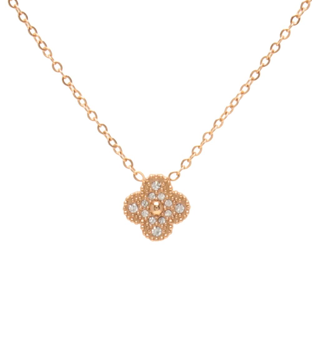 【中古】 美品 ミルシー ネックレス クローバーモチーフ レディース milcy