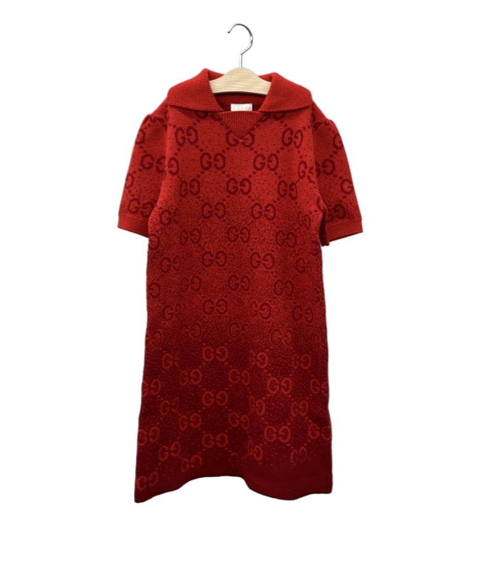 【全品P5倍×先着30名様全品5%OFFクーポン1日23:59迄】【中古】 美品 グッチ 半袖ワンピース GGパターン..