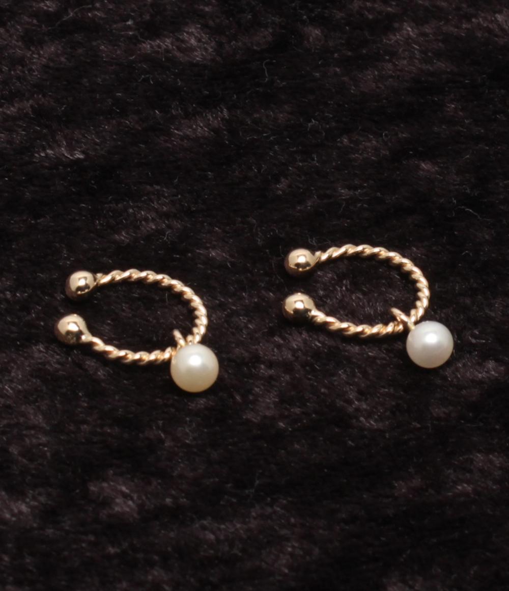 【中古】 美品 スタージュエリー イヤリング イヤカフ K10 ベビーパール 3.6mm レディース STAR JEWELRY