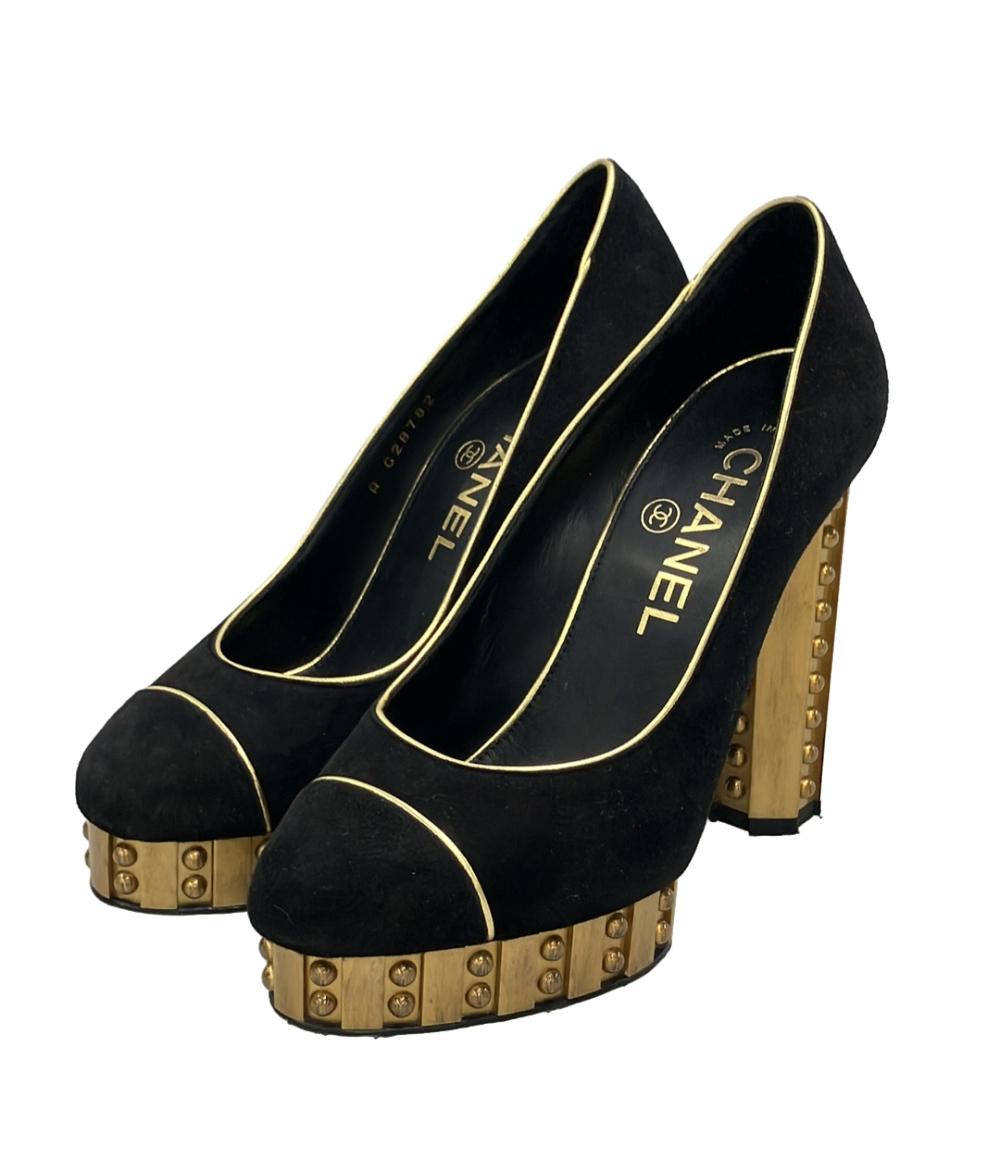 【なお】CHANEL シャネル ハイヒール パンプス 37C【箱付き】 CHANEL シャネル ポインテッドトゥ ハイヒール パンプス クローバー
