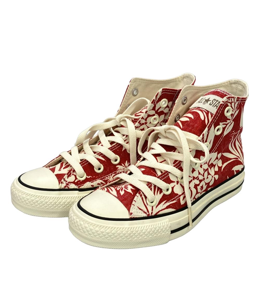 【先着クーポン23日1:59迄】【中古】 美品 コンバース ハイカットスニーカー オールスター アロハシャツ HI 1CK100 レディース SIZE 24.5 (L) CONVERSE