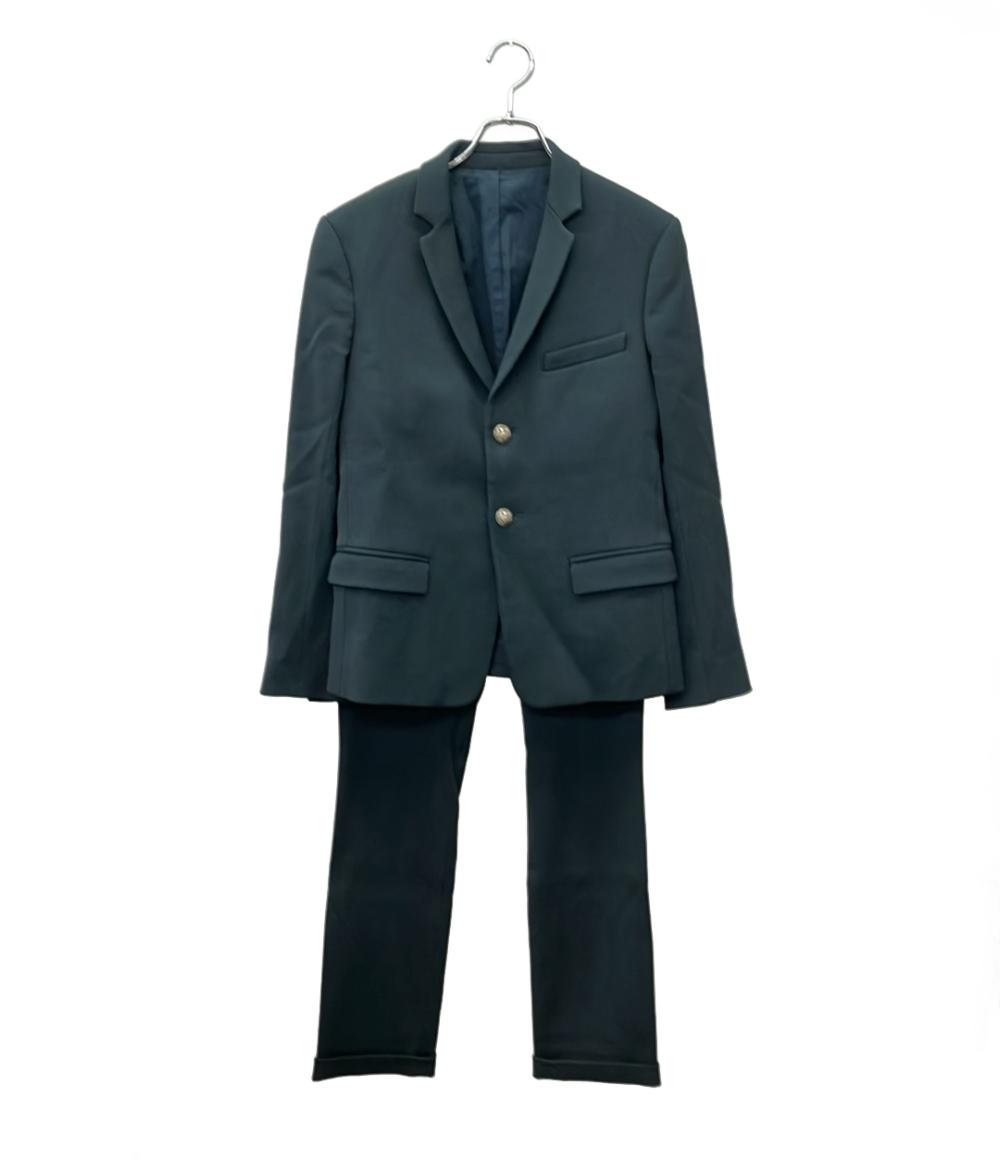 キーワード 出品日: 20260122 性別:メンズ ジャンル1:ファッション ジャンル2:セットアップ シーズン:AW（秋冬） M カラー:グリーン系 状態ランク: C ブランド:バルマン ブランド: BALMAIN サイズ 肩幅42 袖...