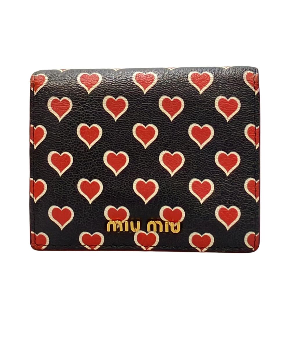 【中古】 ミュウ ミュウ 二つ折り財布 レディース Miu Miu