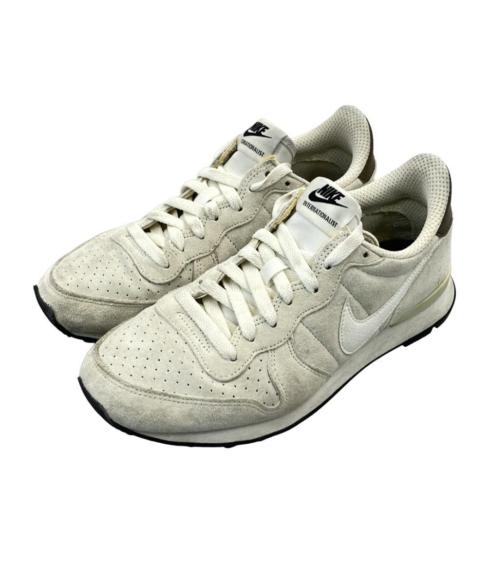 【7%OFFクーポン&500円OFFクーポン18日23:59迄】【中古】 ナイキ ローカットスニーカー INTERNATIONALIST LEATHER 631755-101 レディース SIZE 24.5 (L) NIKE