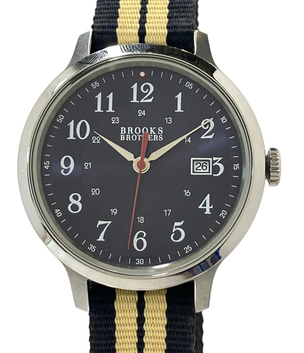 【先着クーポン11日1:59迄】【中古】 ブルックスブラザーズ 腕時計 クオーツ ネイビー メンズ Brooks Brothers