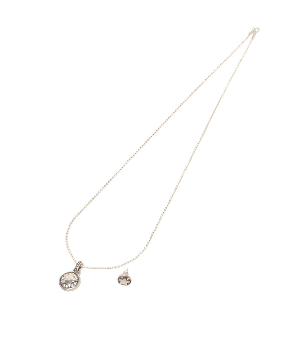 【7%OFFクーポン&500円OFFクーポン15日0時〜18日23:59迄】【中古】 サマンサキングス ネックレス 片耳ピアス SV925 スター 星モチーフ ユニセックス SAMANTHA KINGZ