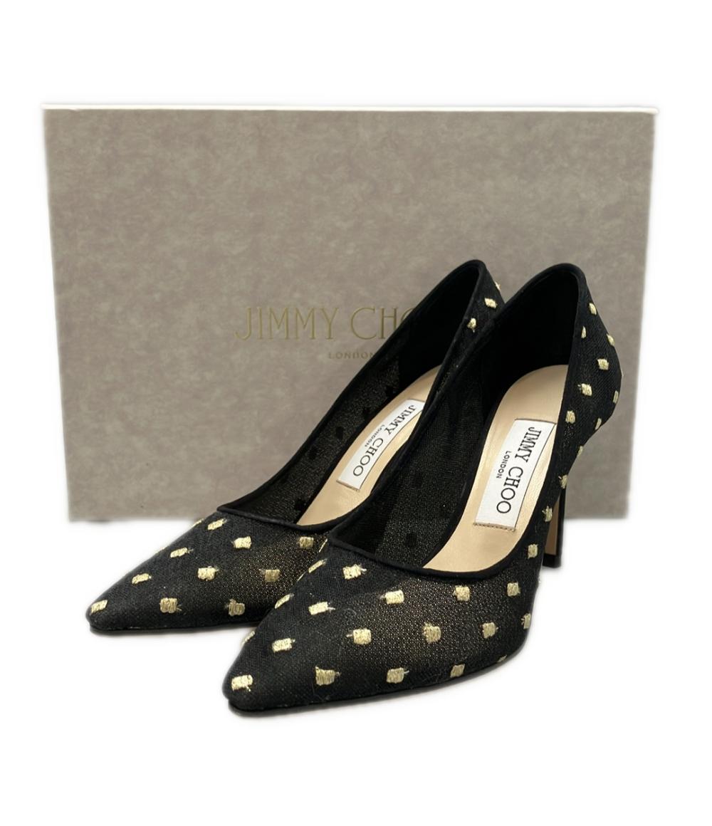 【ドリーム池田店】ジミーチュウ　サテンリボンパンプス　#37.5(約24.5cm相当)【16701】 Jimmy Choo Averly 100 リボン ハイヒール サテンパンプス (Jimmy Choo