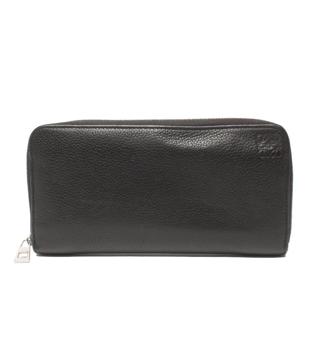 【先着クーポン11日1:59迄】【中古】 ロエベ ラウンドファスナー長財布 アナグラム メンズ LOEWE