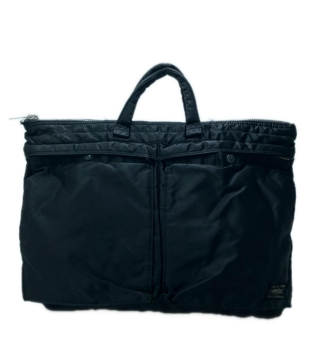 KJ【美品】PORTER タンカー ブリーフケース トートバッグ A4可 ポーター タンカー 2WAY ブリーフケース 黒 ナイロン ビジネスバッグA4