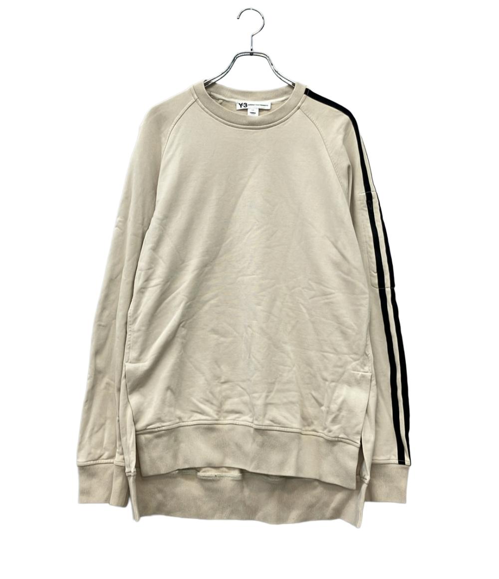 Rakuten - 【先着クーポン20日20時〜26日1:59迄】【中古】 ワイスリー スウェットシャツ ×adidas サイドライン オーバーサイズ 裾サイドスリット クリーム M 3 STP FT CREW SWEATER RN88387 メンズ SIZE S Y-3