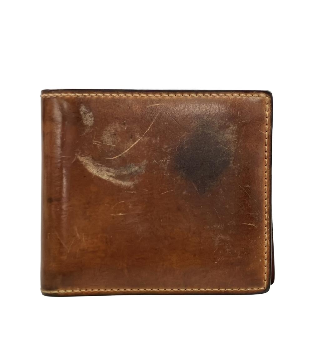 【先着クーポン11日1:59迄】【中古】 ガンゾ 二つ折り財布 シェルコードバン 2 メンズ GANZO