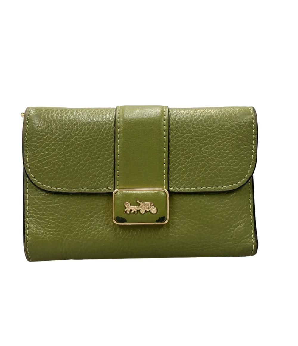 新品　コーチ　グリーン　ワンポイント　折り財布　小銭入れ有 コーチ COACH 財布 （グリーン） - ファッション通販 MAGASEEK(マガシーク)