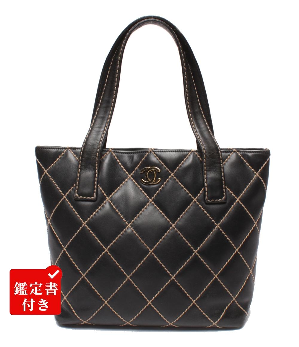 美品　CHANEL シャネル トートバッグ 7番台 ワイルドステッチ シャネル CHANEL 7番台 ココマーク ワイルドステッチ トートバッグ