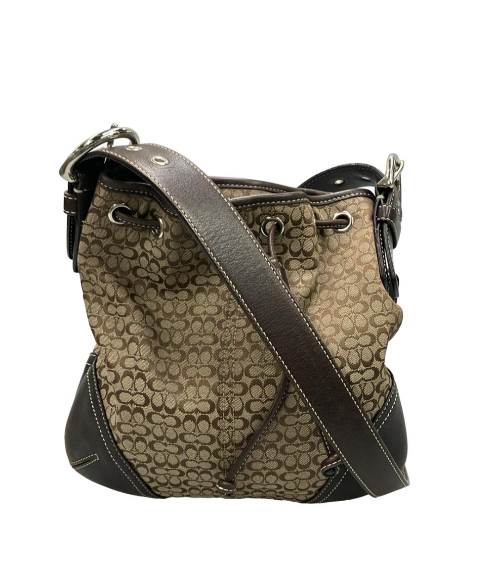 COACH - 【先着クーポン9日20時〜16日1:59迄】【中古】 コーチ ショルダーバッグ 斜め掛け ミニシグネチャー 6387 レディース COACH