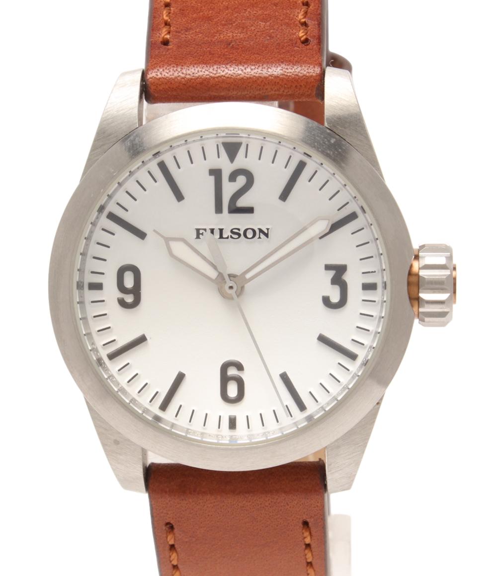 美品 フィルソン 腕時計 フィールド クオーツ ブラック レディース メンズ FILSON 美品 フィルソン 腕時計 フィールド クオーツ ブラック レディース