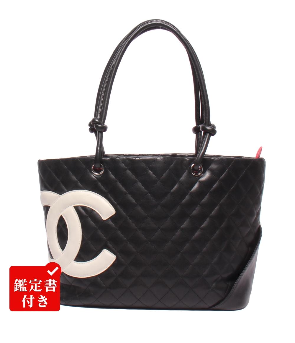 CHANEL - 【全品5%OFFクーポン22日23:59迄】【中古】 シャネル トートバッグ 10番台 ココマーク カンボンライン ラージ レディース CHANEL