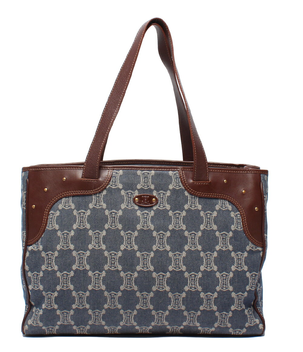 ★クリーニング済み★ヴィンテージセリーヌ マカダム ビタースウィート　デニム 中古・古着通販】CELINE (セリーヌ) マカダムデニムショルダーバッグ