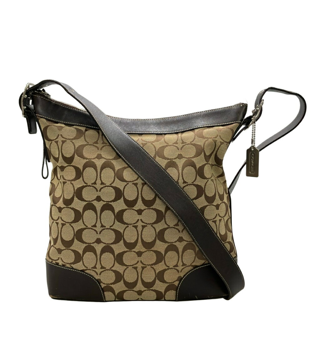 COACH - 【先着クーポン9日20時〜16日1:59迄】【中古】 コーチ ショルダーバッグ 斜め掛け シグネチャー 6346 レディース COACH