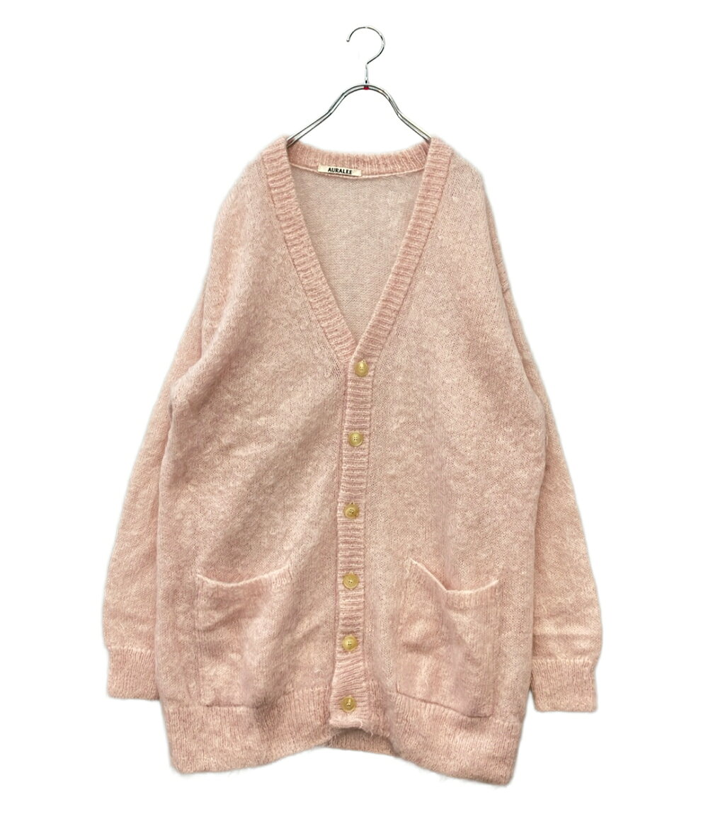 AURALEE / オーラリー | Long Rib Knit Cardigan ロング リブ ニット カーディガン | 0 | アイボリー | レディース AURALEE - AURALEE / オーラリー | Long Rib Knit Cardigan ロング