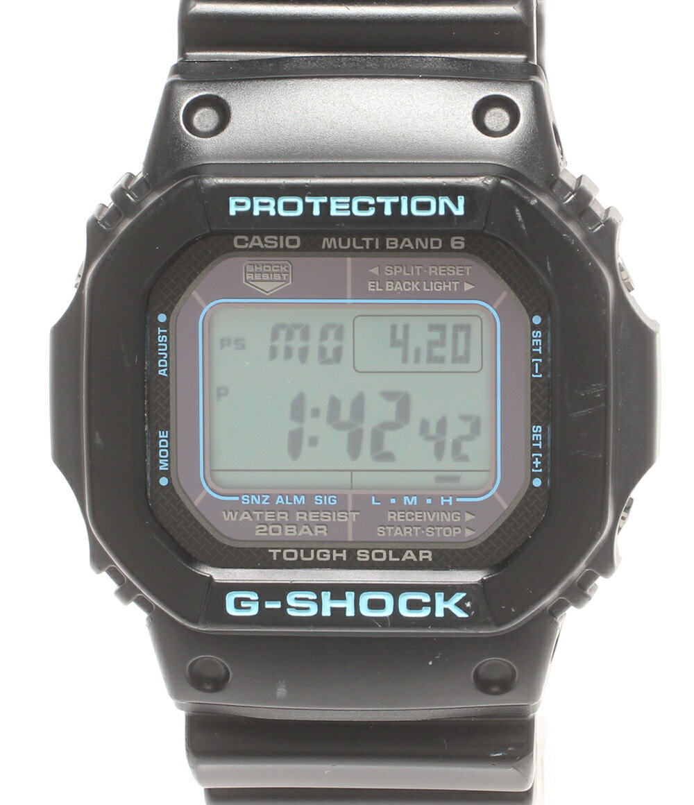 John Harrison - 【先着クーポン9日20時〜16日1:59迄】【中古】 美品 カシオ 腕時計 ブラック×ブルー G-SHOCK ソーラー M5610BA レディース メンズ CASIO