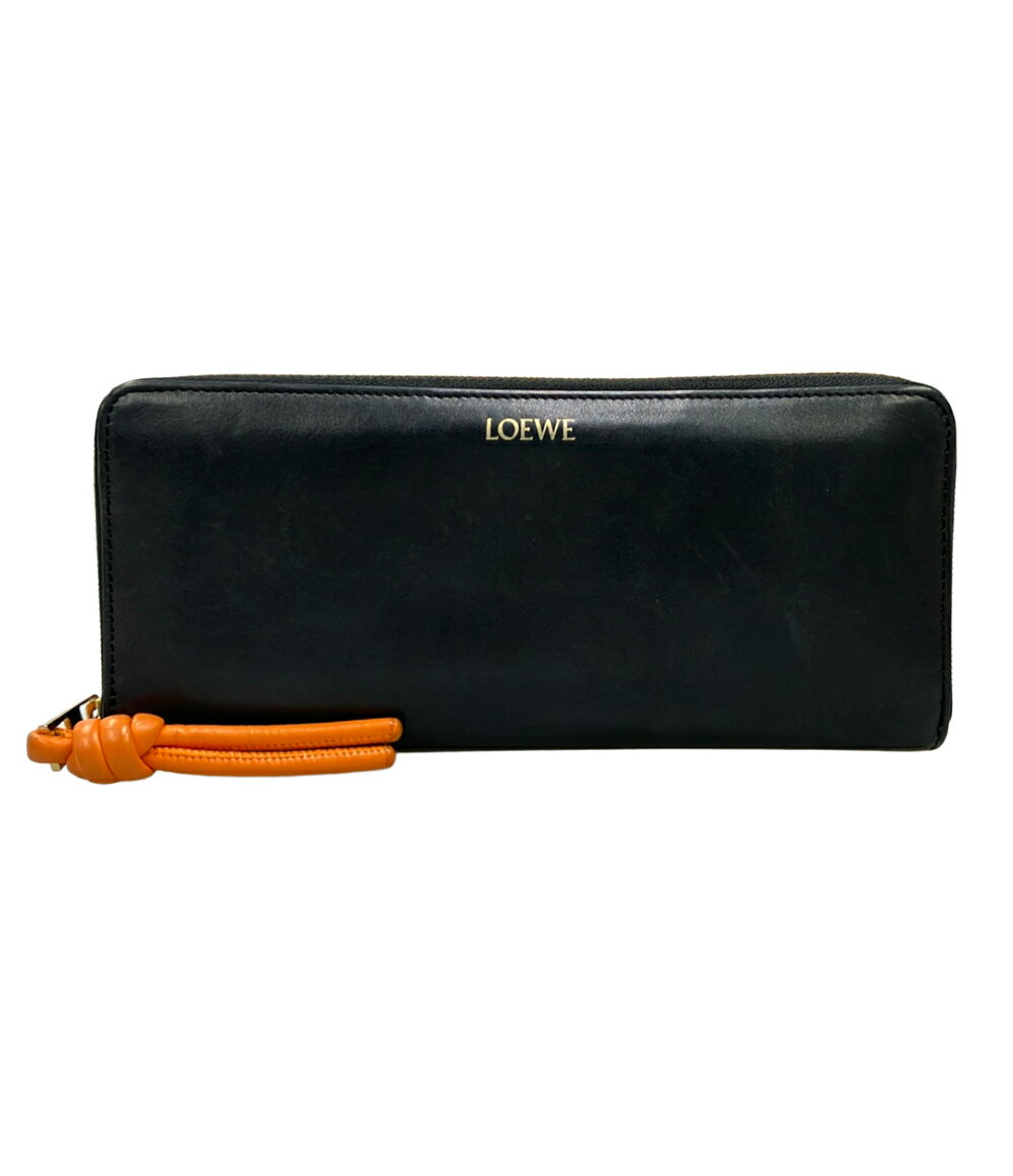 【先着クーポン11日1:59迄】【中古】 ロエベ ラウンドファスナー長財布 レディース LOEWE