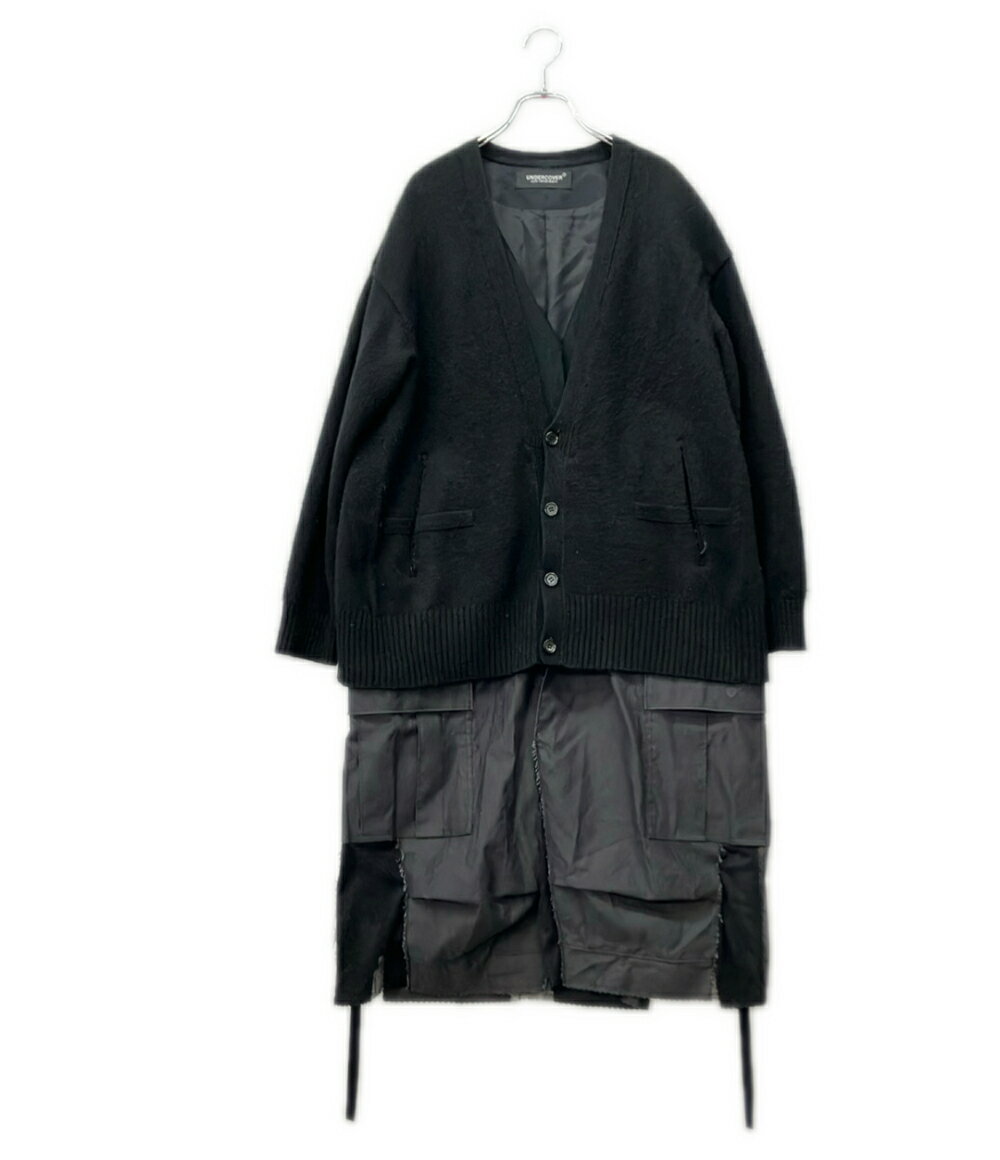 アンダーカバー　刺繍ポケットの黒カーディガン　サイズ4 24AW】UNDERCOVER MEN'S PRE-COLLECTION アンダーカバーメンズプレ