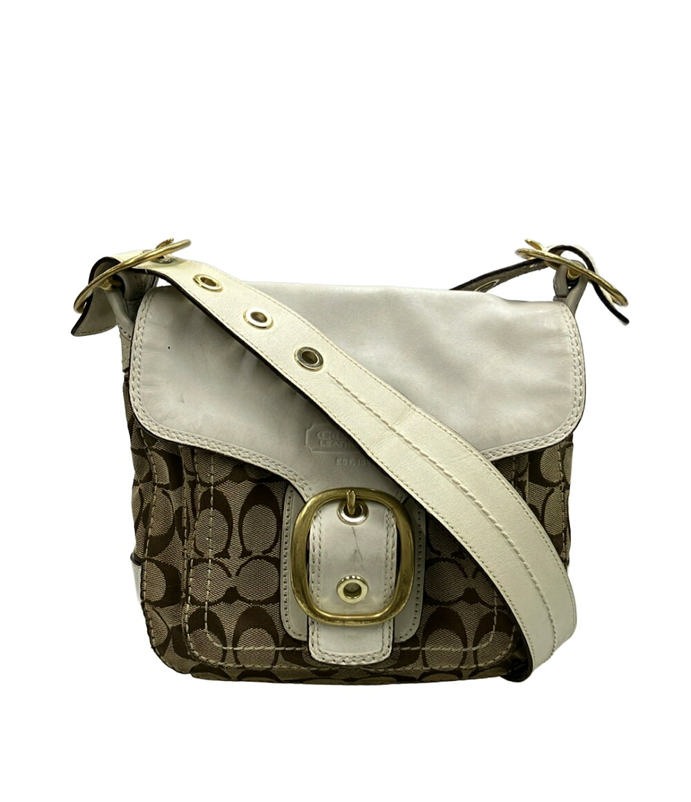 COACH - 【先着クーポン9日20時〜16日1:59迄】【中古】 コーチ ショルダーバッグ 斜め掛け シグネチャー 11433 レディース COACH