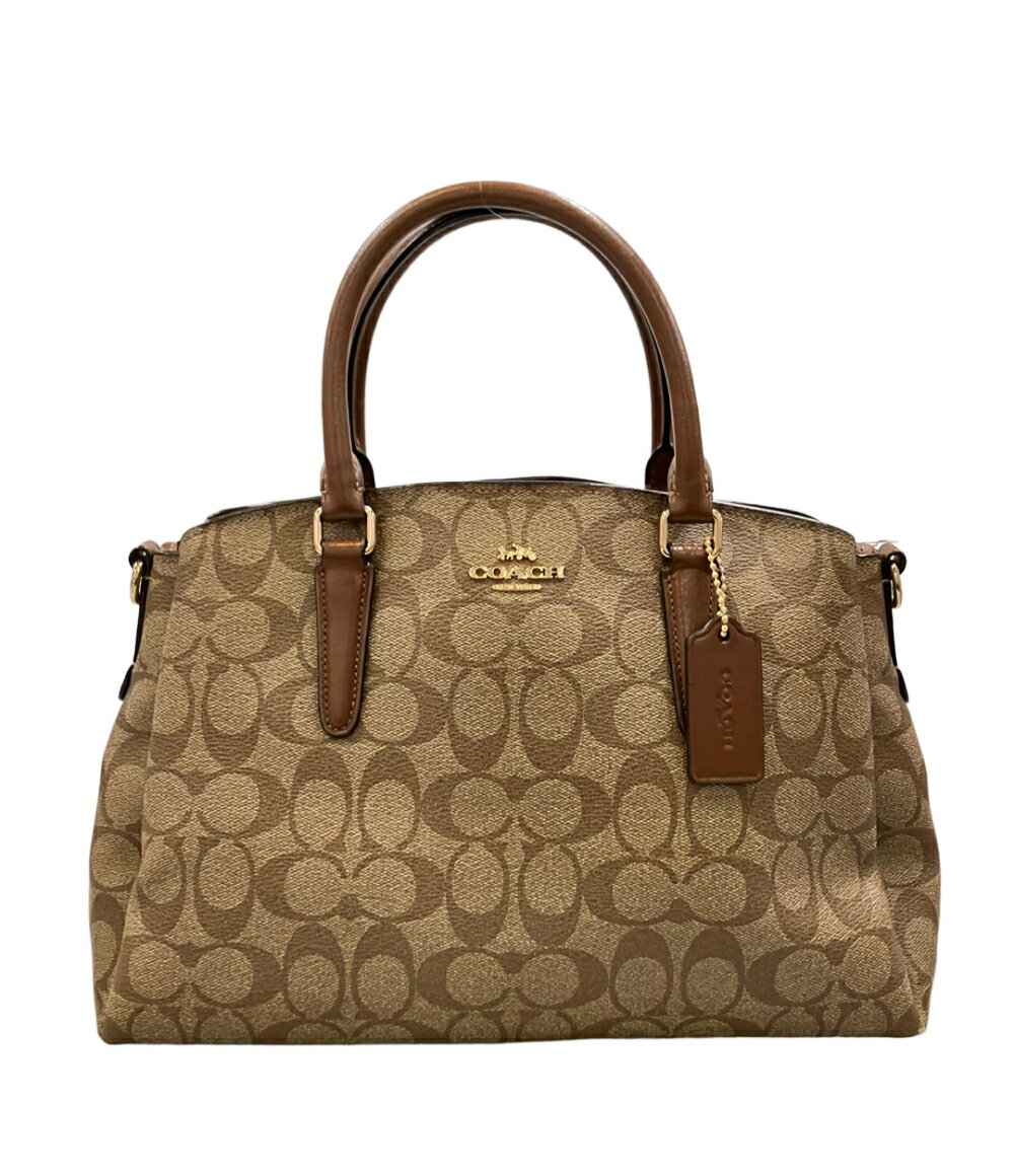 COACH - 【先着クーポン9日20時〜16日1:59迄】【中古】 コーチ ハンドバッグ セージ キャリーオール シグネチャー F29683 レディース COACH