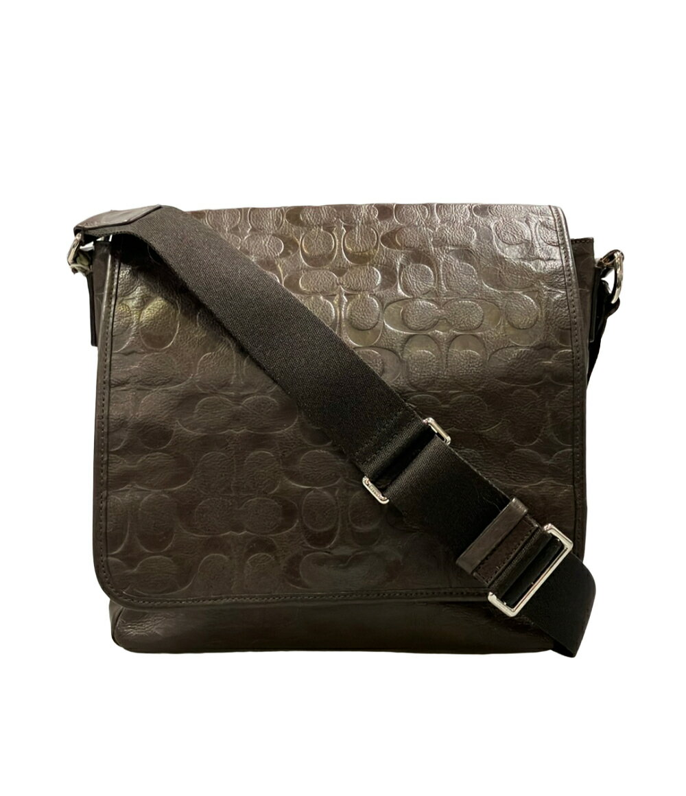 COACH - 【先着クーポン9日20時〜16日1:59迄】【中古】 コーチ ショルダーバッグ 斜め掛け シグネチャー F71172 メンズ COACH