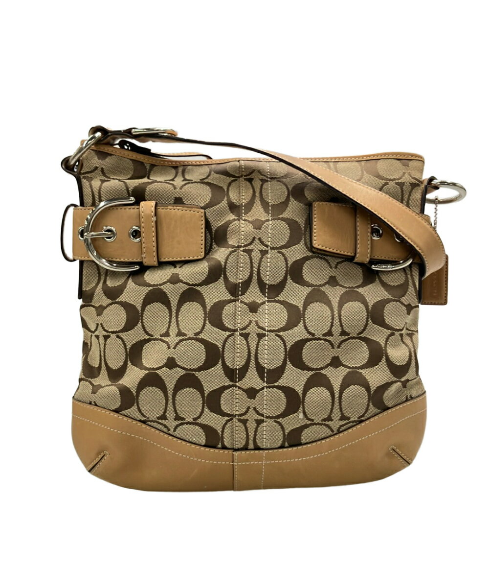COACH - 【中古】 コーチ ショルダーバッグ 斜め掛け シグネチャー F03574 レディース COACH