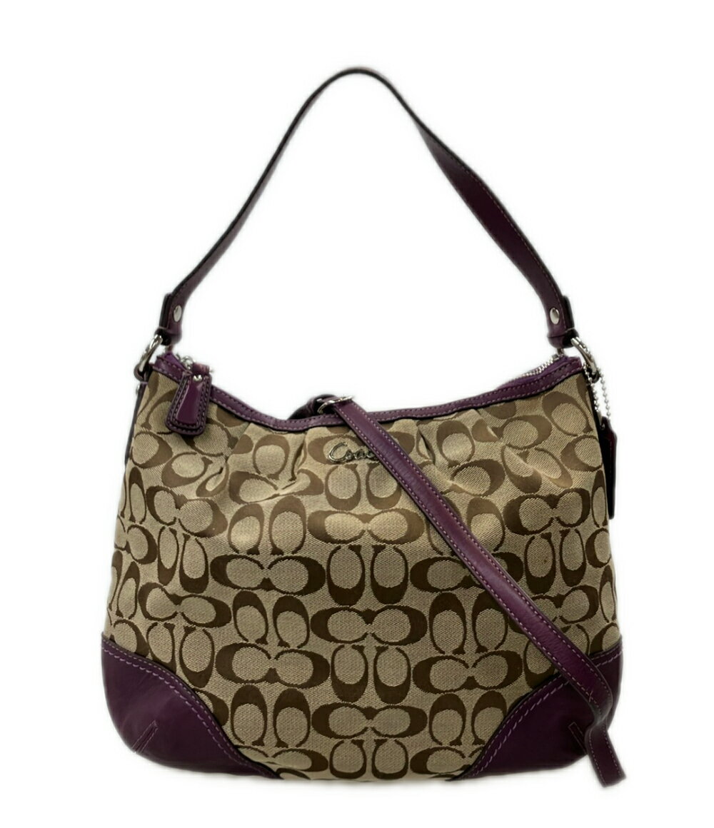 COACH - 【中古】 コーチ 2way ショルダーバッグ 肩掛け 斜め掛け シグネチャー F17400 レディース COACH
