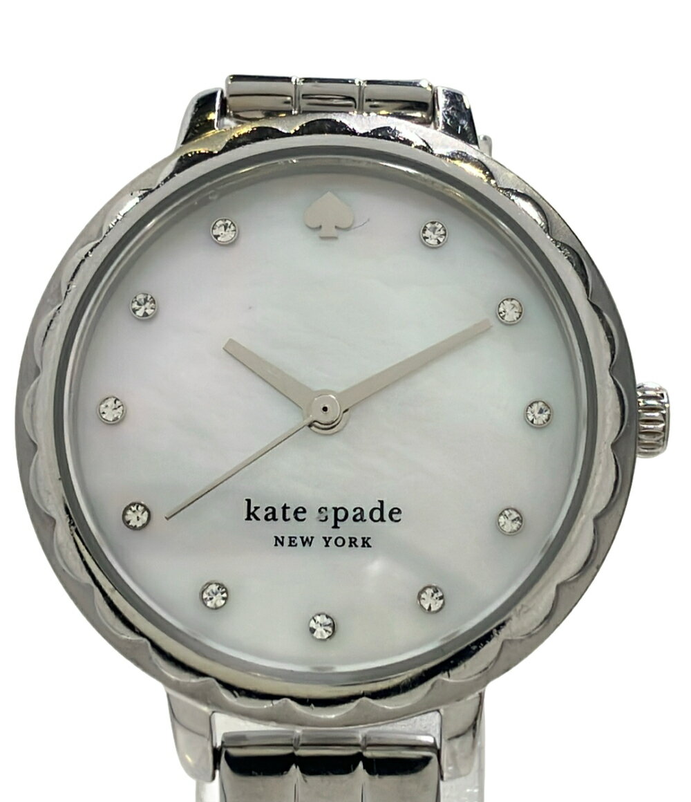Rakuten - 【全品5%OFFクーポン1日23:59迄】【中古】 ケイトスペード 腕時計 クオーツ シェル KSW1554 レディース Kate Spade