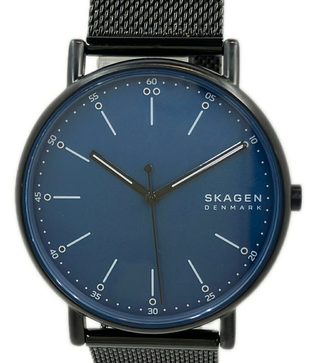 SKAGEN - 【全品5%OFFクーポン1日23:59迄】【中古】 美品 スカーゲン 腕時計 クオーツ ブルー SKW6933 メンズ SKAGEN