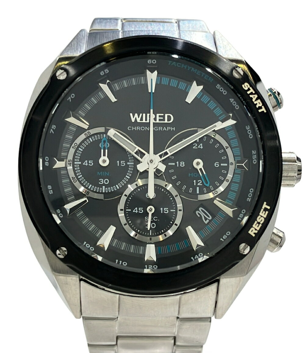 Cielo - 【中古】 セイコー 腕時計 WIRED クオーツ ブラック VK63-KJB0 メンズ SEIKO