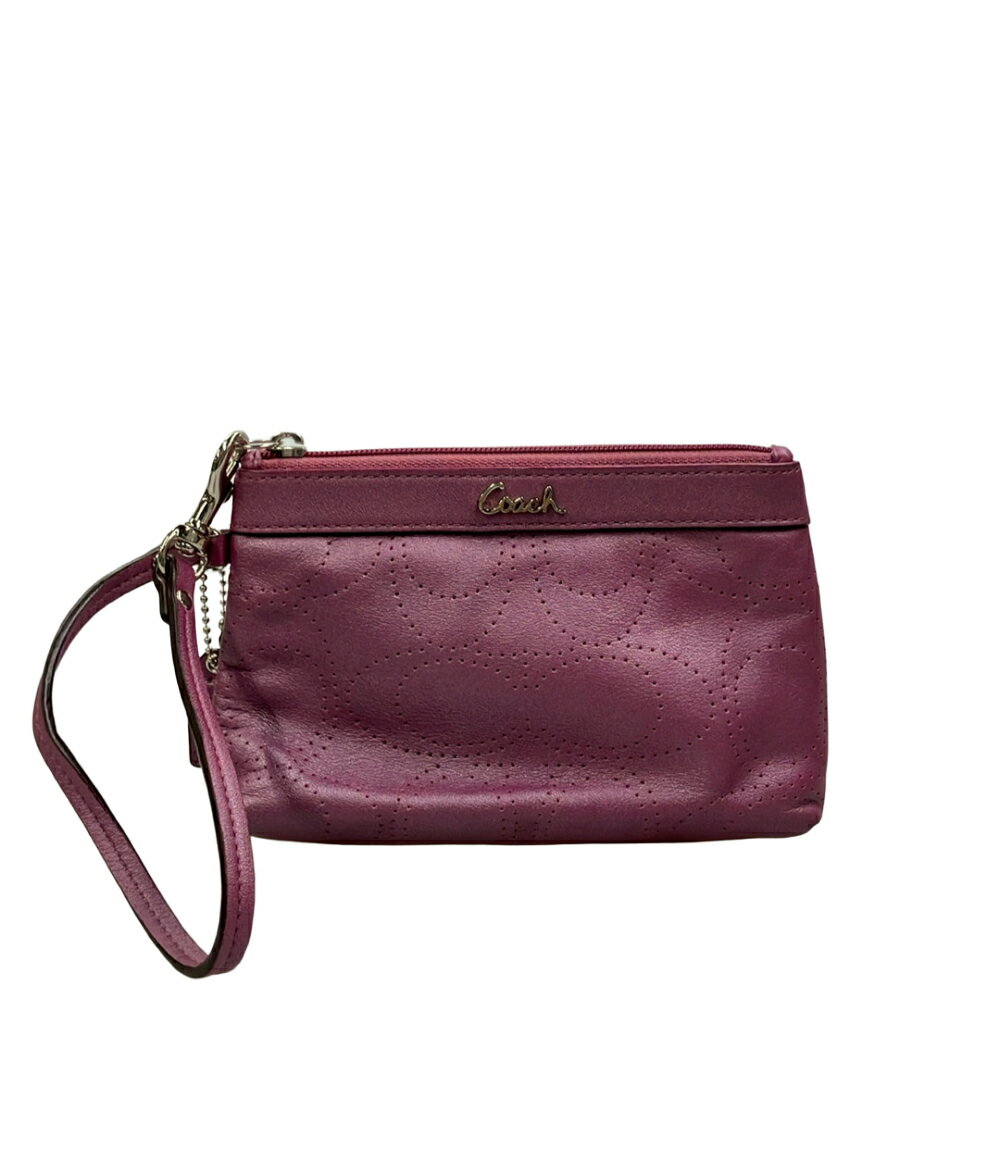 【先着クーポン11日1:59迄】【中古】 コーチ ポーチ レザー レディース COACH