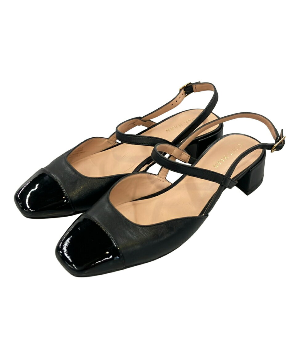 Rakuten - 【全品5%OFFクーポン1日23:59迄】【中古】 コールハーン パンプス ペラ ブロックヒール スリング レディース SIZE 6 1/2 B (23.5cm) COLE HAAN