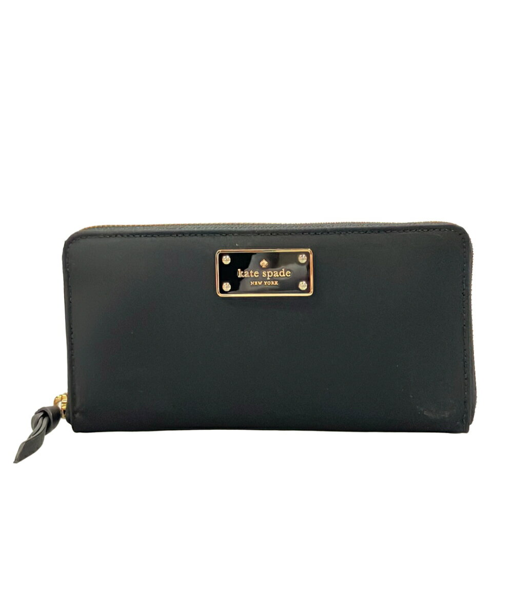 【先着クーポン11日1:59迄】【中古】 ケイトスペード ラウンドファスナー長財布 レディース Kate Spade