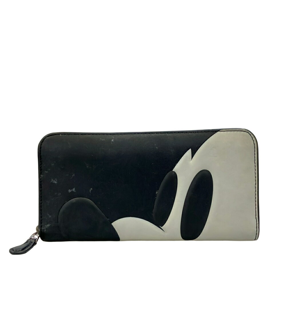 【先着クーポン11日1:59迄】【中古】 コーチ ディズニー ラウンドファスナー長財布 メンズ レディース COACH Disney