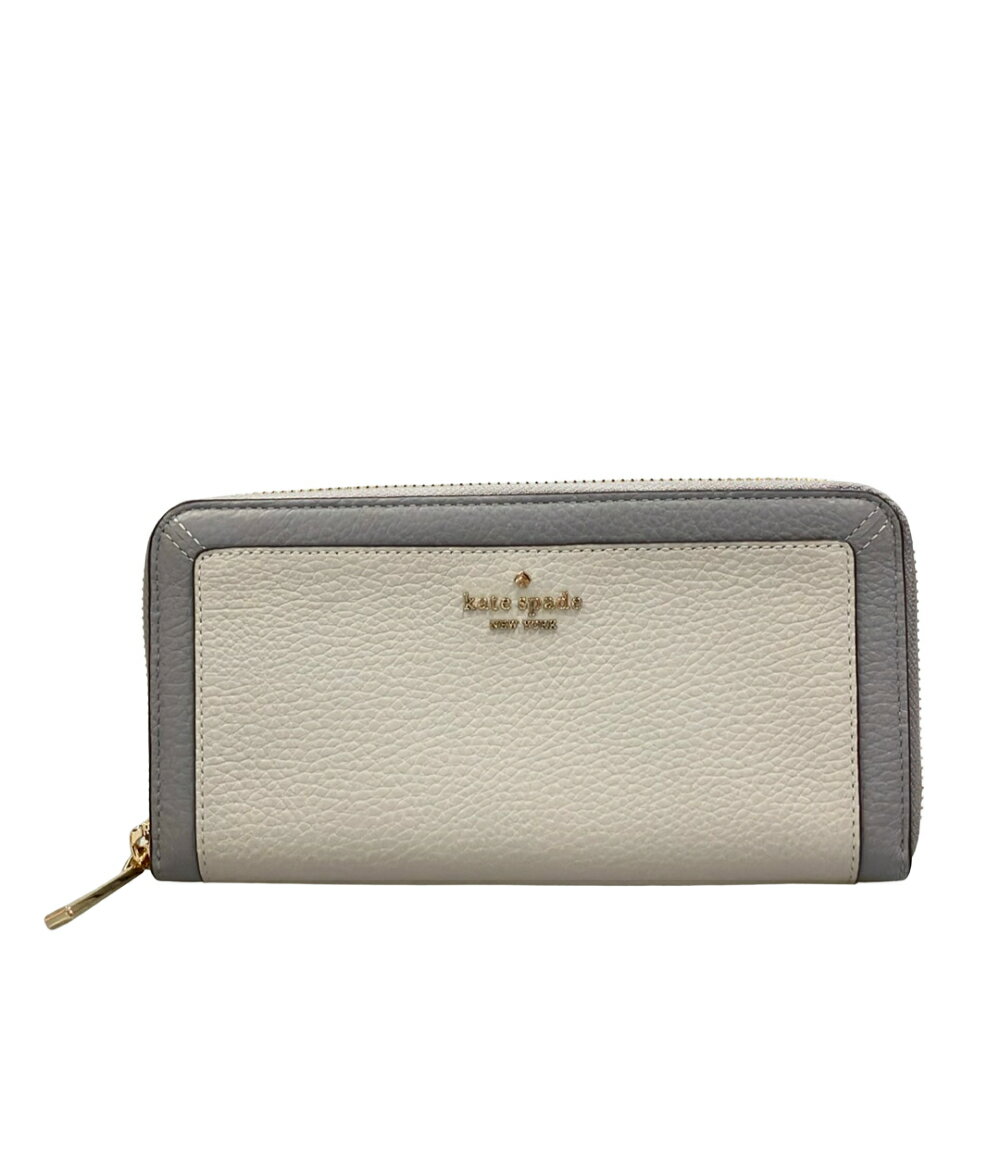 【全品5%OFFクーポン14日23:59迄】【中古】 美品 ケイトスペード ラウンドファスナー長財布 レディース Kate Spade