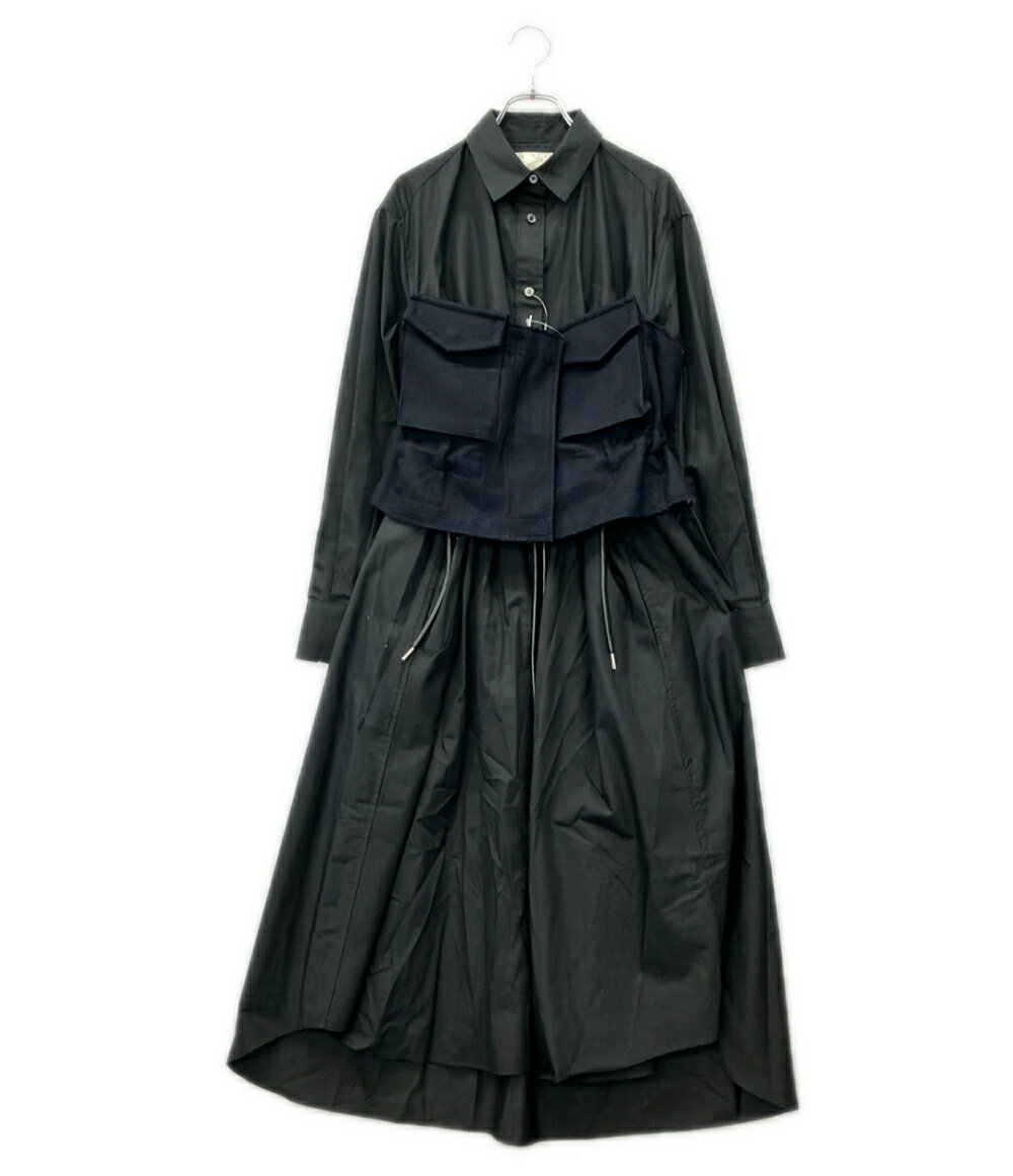 Rakuten - 【全品5%OFFクーポン1日23:59迄】【中古】 サカイ ドッキング ビスチェ シャツワンピース 19-04728 レディース SIZE 1 Sacai