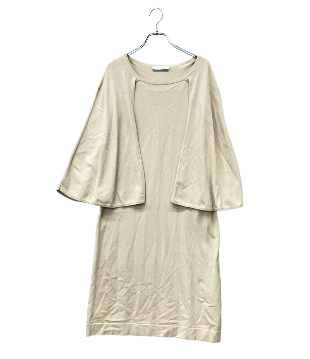 Cruciani クルチアーニ リネン ロングワンピース ベルト ドレープ L