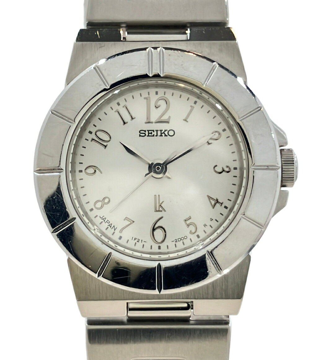 新品電池 SEIKO 1F21-5A00 コンビカラー ホワイト文字盤 腕時計 新品